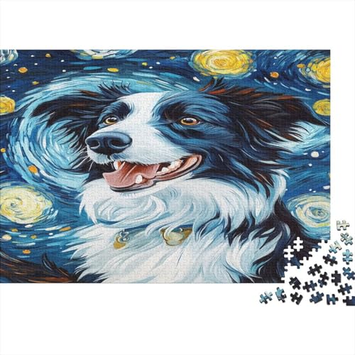 Border Collie Puzzle 1000 Teile Erwachsene, Puzzlespiel Jigsaw Puzzles Erwachsenen Puzzlespiel Puzzel 1000pcs (75x50cm) von BBQYNVKJR