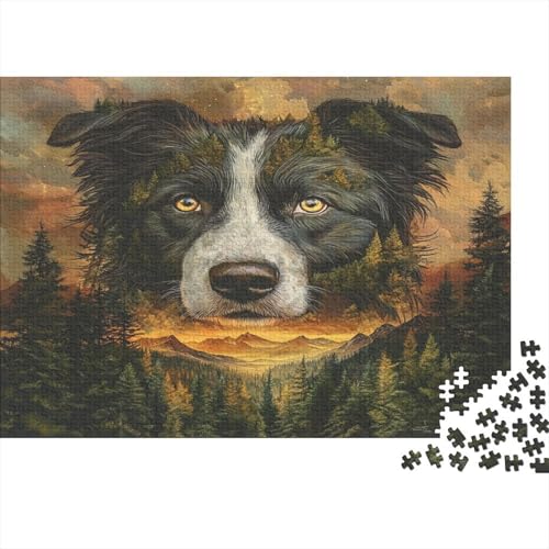 Border Collie Puzzles1000 Teile, Puzzle Für Erwachsene, Geschicklichkeitsspiel Für Die Ganze Familie, Klassische Puzzle,Geburtstagsgeschenk Erwachsenen Puzzlespiel Puzzel 1000pcs (75x50cm) von BBQYNVKJR