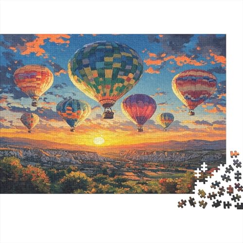 Heißluftballon Puzzles1000 Teile, Puzzle Für Erwachsene, Geschicklichkeitsspiel Für Die Ganze Familie, Klassische Puzzle,Geburtstagsgeschenk Erwachsenen Puzzlespiel Puzzel 1000pcs (75x50cm) von BBQYNVKJR