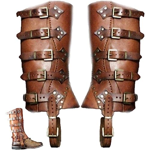 BBTISG Mittelalterliche Lederstiefel, Verstellbare Retro Bein Retro Leder Bein Rüstung Wikinger Ritter Kostüm Riemen Puttees PU Leder Mittelalterliche Lederstiefel BBTISG Mittelalterliche Lederstiefel, Verstellbare Retro Bein Retro Leder Bein Rüstung Wikinger Ritter Kostüm Riemen Puttees PU Leder Mittelalterliche Lederstiefel von BBTISG