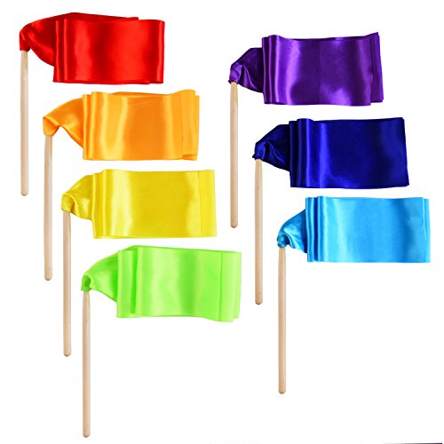 7 Stück Tanzband Stick Ribbon Gym Bänder Tanzen Streamer Twirling Ribbon mit Holz Zauberstab, 7 Farben 7 Stück Tanzband Stick Ribbon Gym Bänder Tanzen Streamer Twirling Ribbon mit Holz Zauberstab, 7 Farben von BBTO