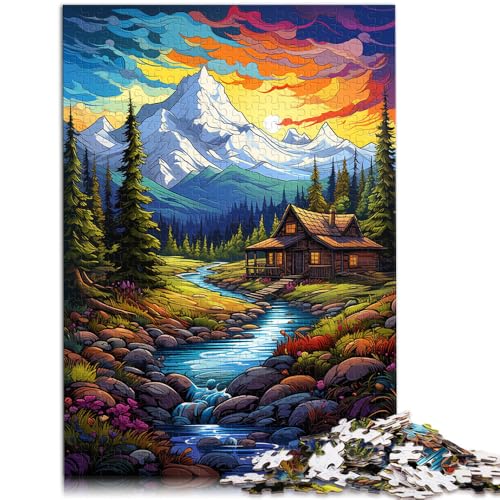 1000 Puzzleteile für Erwachsene Fantasie-Sonnenuntergang Berge Denksportaufgabe für Lernspiel zum Geburtstag Weihnachten 26x38cm von BBVNFLIR