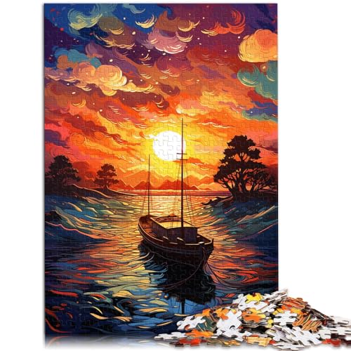 1000 Puzzleteile für Erwachsene Sonnenuntergangsboot auf dem Meer Denksportaufgabe für die Intelligenz des Gehirns süchtig machendes Spielzeug 26x38cm 1000 Puzzleteile für Erwachsene Sonnenuntergangsboot auf dem Meer Denksportaufgabe für die Intelligenz des Gehirns süchtig machendes Spielzeug 26x38cm von BBVNFLIR