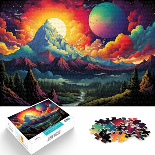 1000 Puzzleteile für Erwachsene Synthwave Mountains Denkspiel ganze Familie für Teenager ab 14 Jahren 26x38cm 1000 Puzzleteile für Erwachsene Synthwave Mountains Denkspiel ganze Familie für Teenager ab 14 Jahren 26x38cm von BBVNFLIR