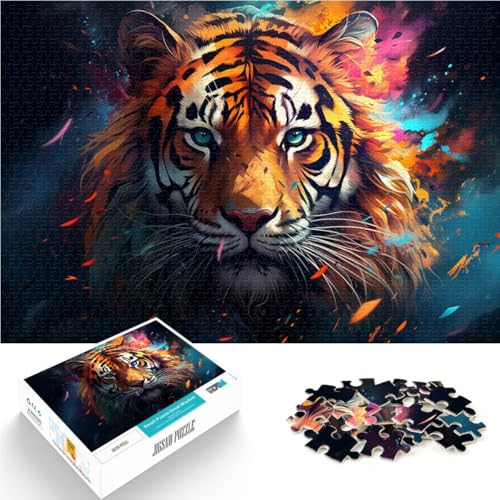 1000 Puzzleteile für Erwachsene Tiger-Denkspiel hilft dem Gehirn süchtig machendes Spielzeug zu trainieren und Geduld zu fördern 50x75cm von BBVNFLIR