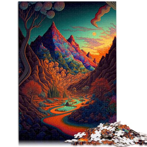 1000 Puzzleteile für Erwachsene psychedelisches Denkspiel zur Herausforderung der Gehirnintelligenz süchtig machendes Spielzeug für Teenager ab 14 Jahren 26x38cm von BBVNFLIR