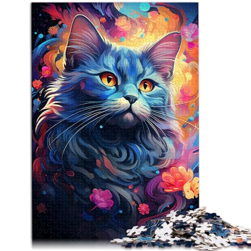 1000 Puzzleteile für Erwachsene süße Katzen Denkspiel Helfen Sie dem Gehirn süchtig machendes Spielzeug zu trainieren und Geduld zu fördern 26x38cm von BBVNFLIR