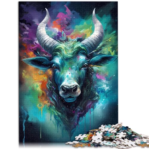 1000 Teile Puzzle Kuh für Erwachsene Bezauberndes Puzzle-Kunstwerk ganze Familie für Teenager ab 14 Jahren 26x38cm von BBVNFLIR