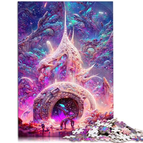 1000-Teile-Puzzle für Erwachsene Alien-Portal pädagogische Herausforderung Stressabbau schwierige Herausforderung für Teenager ab 14 Jahren 26x38cm von BBVNFLIR