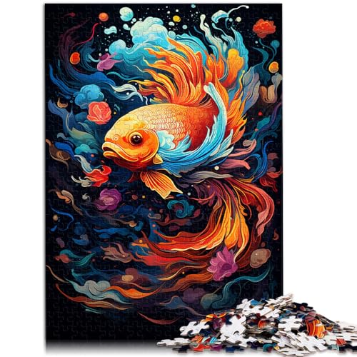 1000-Teile-Puzzle für Erwachsene Goldfisch pädagogische Herausforderung Stressabbau Urlaub zu Hause Zeit totschlagen geeignet für Teenager ab 14 Jahren 26x38cm von BBVNFLIR
