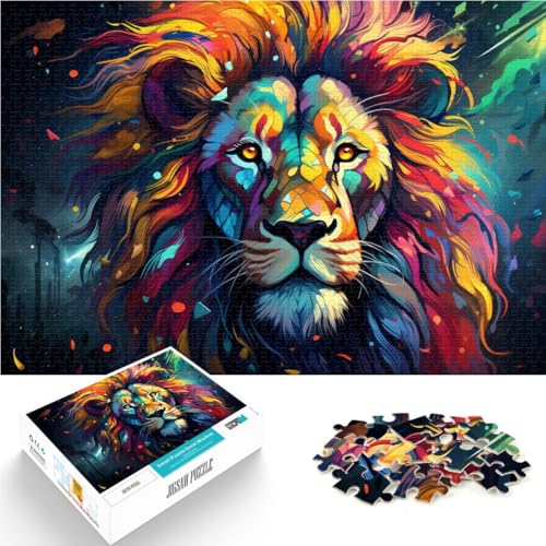 1000-Teile-Puzzle für Erwachsene Löwe Unmögliches Puzzle jedes Teil ist einzigartig – anspruchsvolles Familienspiel für Teenager ab 14 Jahren 50x75cm von BBVNFLIR