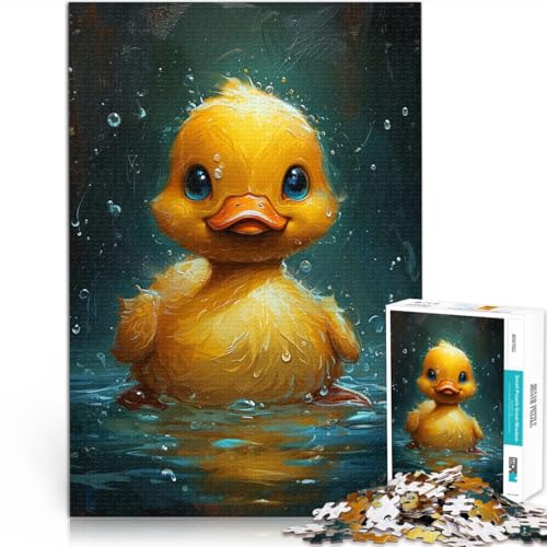 1000-teiliges Puzzle „Süße kleine gelbe Ente“ Familienspiel für Erwachsene ganze Familie ab 14 Jahren 26x38cm von BBVNFLIR