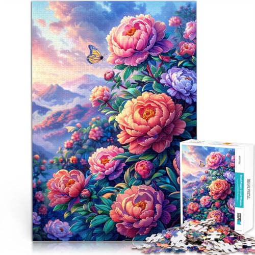 1000-teiliges Puzzle Erwachsene Blumen- und Schmetterlingsspiel Spielzeug die Familie Geschenk Herausforderung der Gehirnintelligenz süchtig machendes Spielzeug 26x38cm von BBVNFLIR