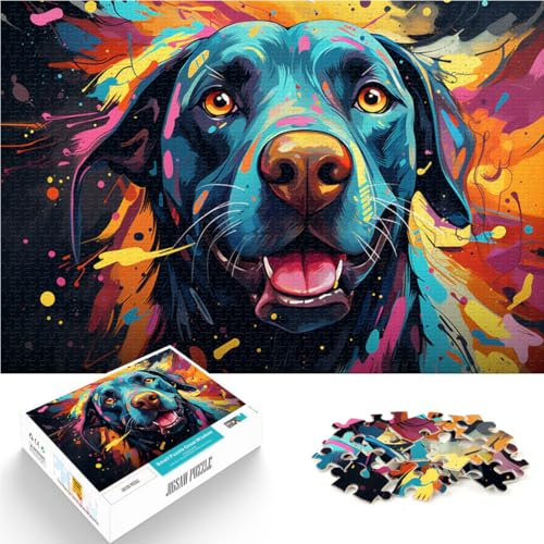 1000-teiliges Puzzle Erwachsene Hund DIY-Puzzle-Spielzeug Hilft dem Gehirn süchtig machendes Spielzeug zu trainieren und Geduld Teenager ab 14 Jahren zu fördern 26x38cm von BBVNFLIR