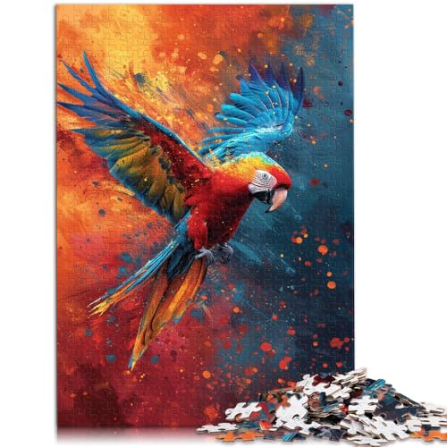 1000-teiliges Puzzle Erwachsene Psychedelischer Papagei Puzzle Herausforderung der Gehirnintelligenz geeignet Kinder und Jugendliche ab 14 Jahren 26x38cm von BBVNFLIR
