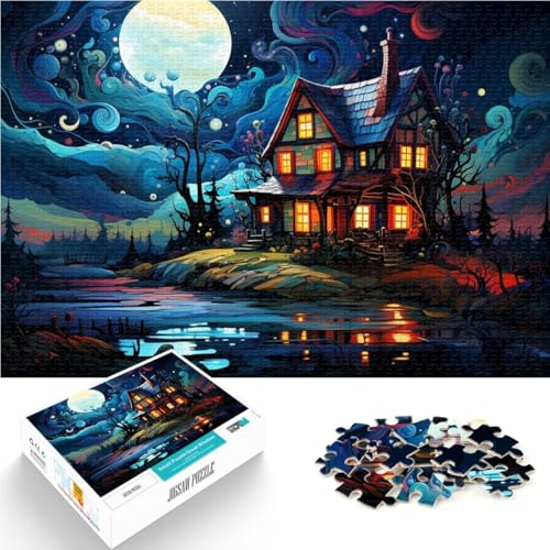 1000-teiliges Puzzle Erwachsene buntes Graffiti-Haus Spiele Spielzeug Geschenk anspruchsvolles Spiel und Familienspiel geeignet Kinder und Jugendliche ab 14 Jahren 50x75cm von BBVNFLIR