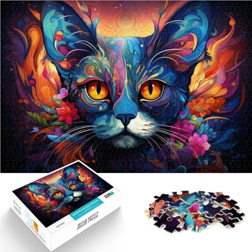 1000-teiliges Puzzle für Erwachsene „Abessinierkatze“ anspruchsvolles Spiel ganze Familie für Teenager ab 14 Jahren 26x38cm von BBVNFLIR
