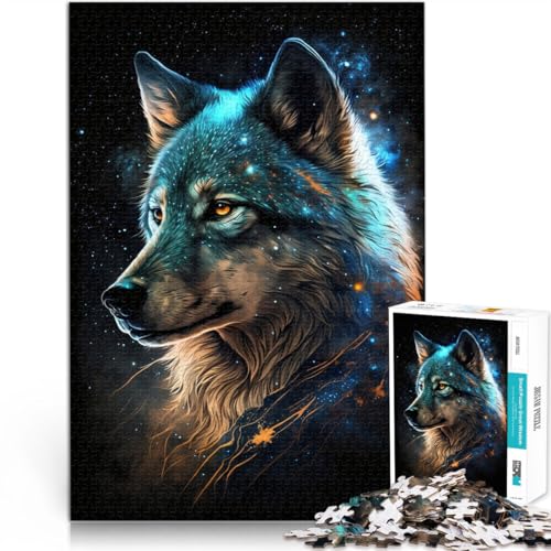 1000-teiliges Puzzle für Erwachsene „Color Galaxy Wolf“ Spielzeug Denkspiel ganze Familie für 14-Jährige 26x38cm 1000-teiliges Puzzle für Erwachsene „Color Galaxy Wolf“ Spielzeug Denkspiel ganze Familie für 14-Jährige 26x38cm von BBVNFLIR