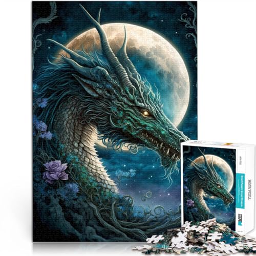 1000-teiliges Puzzle für Erwachsene „Drache auf dem Mond“ Lernspielzeug Lernspiel für Geburtstag Weihnachten 26x38cm 1000-teiliges Puzzle für Erwachsene „Drache auf dem Mond“ Lernspielzeug Lernspiel für Geburtstag Weihnachten 26x38cm von BBVNFLIR