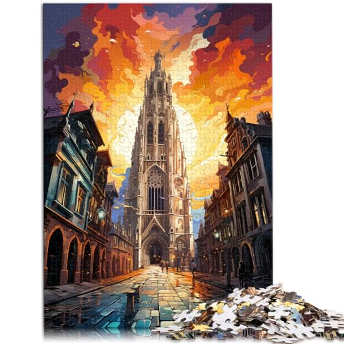 1000-teiliges Puzzle für Erwachsene „Kathedrale Unserer Lieben Frau der Ameisen“ Denkspiel mit vollständig ineinander greifenden zufällig geformten Teilen 50x75cm von BBVNFLIR