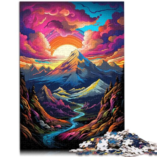 1000-teiliges Puzzle für Erwachsene „Psychedelic Alps“ – Heimdekoration – Verbessert das Gedächtnis für Teenager ab 14 Jahren 26x38cm von BBVNFLIR