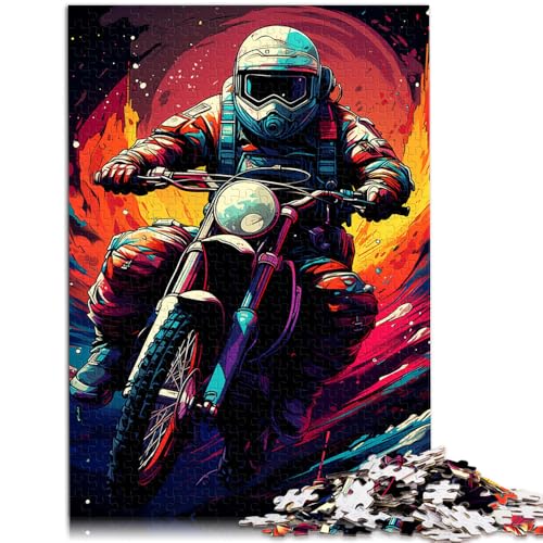 1000-teiliges Puzzle für Erwachsene „Space Bikers“ anspruchsvolles Spielspielzeug ganze Familie 50x75cm von BBVNFLIR