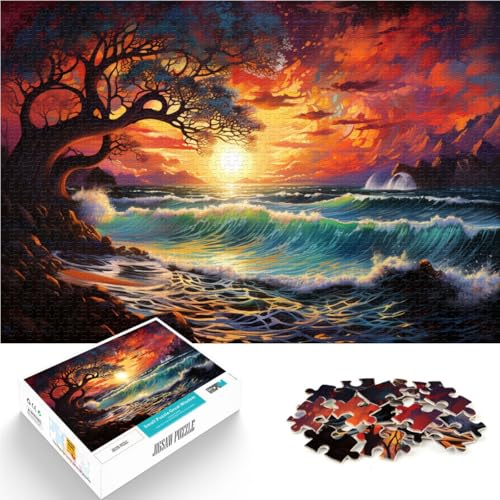 1000-teiliges Puzzle für Erwachsene „Wunder unter dem Sonnenuntergang“ Spielzeug Denkspiel tolles Geschenk geeignet für Teenager ab 14 Jahren 50x75cm von BBVNFLIR