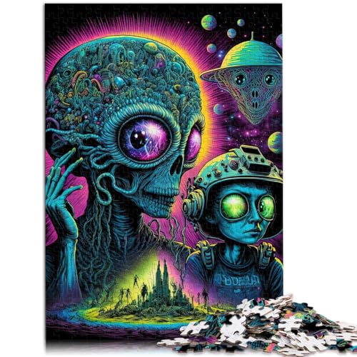1000-teiliges Puzzle für Erwachsene Alien-Monster-Spielzeug Denkspiel Herausforderung der Gehirnintelligenz süchtig machendes Spielzeug für 14-Jährige 50x75cm von BBVNFLIR