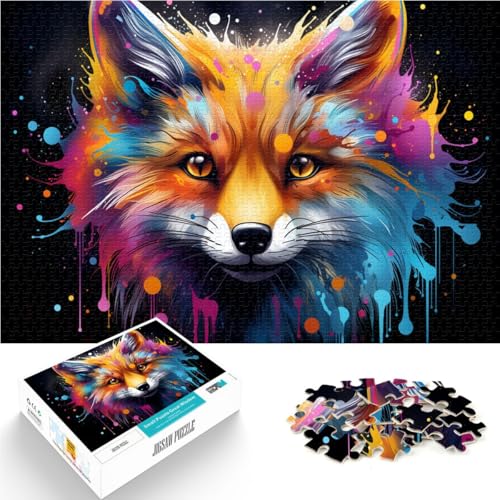 1000-teiliges Puzzle für Erwachsene Art Fox-Spiele Spielzeug Geschenk Helfen Sie dem Gehirn süchtig machendes Spielzeug zu trainieren und Geduld zu fördern 26x38cm von BBVNFLIR