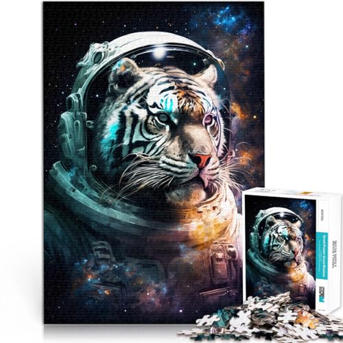 1000-teiliges Puzzle für Erwachsene Astronauten-Kunst Tiger-Puzzle für Lernspiele Herausforderungsspielzeug Geburtstagsgeschenk für 14-Jährige 26x38cm 1000-teiliges Puzzle für Erwachsene Astronauten-Kunst Tiger-Puzzle für Lernspiele Herausforderungsspielzeug Geburtstagsgeschenk für 14-Jährige 26x38cm von BBVNFLIR
