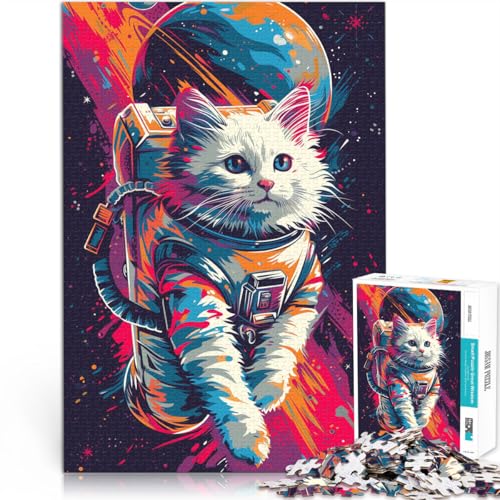1000-teiliges Puzzle für Erwachsene Astronautenkatze Lernpuzzle ganze Familie für Teenager ab 14 Jahren 26x38cm 1000-teiliges Puzzle für Erwachsene Astronautenkatze Lernpuzzle ganze Familie für Teenager ab 14 Jahren 26x38cm von BBVNFLIR