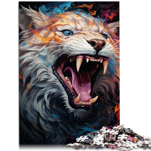 1000-teiliges Puzzle für Erwachsene Atemberaubendes farbenfrohes Drachengebrüll Spielzeug Lernspiele Stressabbau Analyse und Logik 26x38cm von BBVNFLIR