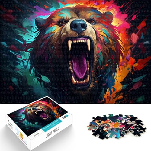 1000-teiliges Puzzle für Erwachsene Bären-Spielzeug Denkspiel jedes Teil ist einzigartig – anspruchsvolles Familienspiel für Teenager ab 14 Jahren 26x38cm von BBVNFLIR