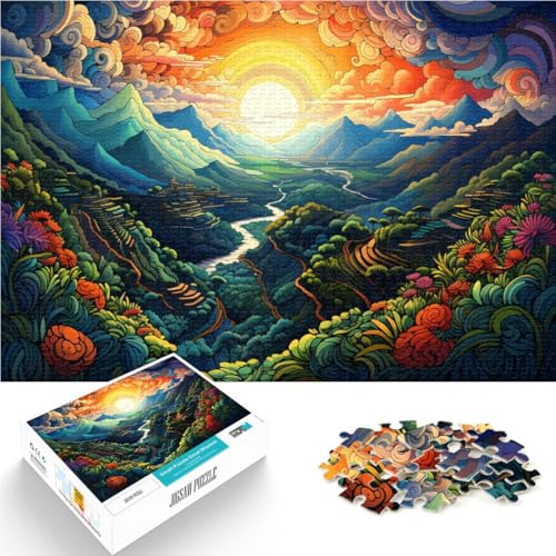 1000-teiliges Puzzle für Erwachsene Banaue-Reisterrassen anspruchsvolles Spiel Puzzle Lernspiel für Geburtstag Weihnachten 50x75cm von BBVNFLIR