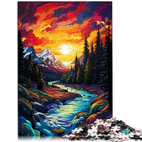 1000-teiliges Puzzle für Erwachsene Banff-Nationalpark Spielzeug Lernspiele Stressabbau Heimkunstdekor für Teenager ab 14 Jahren 26x38cm von BBVNFLIR
