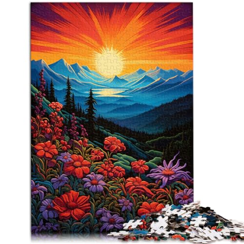 1000-teiliges Puzzle für Erwachsene Berglandschaft Wildblumen Spielzeug Denkspiel tolles Geschenk für Teenager ab 14 Jahren 26x38cm 1000-teiliges Puzzle für Erwachsene Berglandschaft Wildblumen Spielzeug Denkspiel tolles Geschenk für Teenager ab 14 Jahren 26x38cm von BBVNFLIR