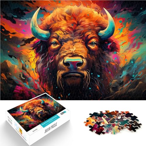 1000-teiliges Puzzle für Erwachsene Bison-Spielzeug Helfen Sie dem Gehirn süchtig machende Spielzeuge zu trainieren um Geduld zu fördern 50x75cm von BBVNFLIR
