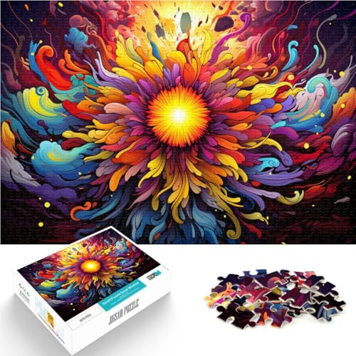 1000-teiliges Puzzle für Erwachsene Blumen Stressabbau-Spielzeug Helfen Sie dem Gehirn süchtig machendes Spielzeug zu trainieren um Geduld zu fördern 26x38cm von BBVNFLIR