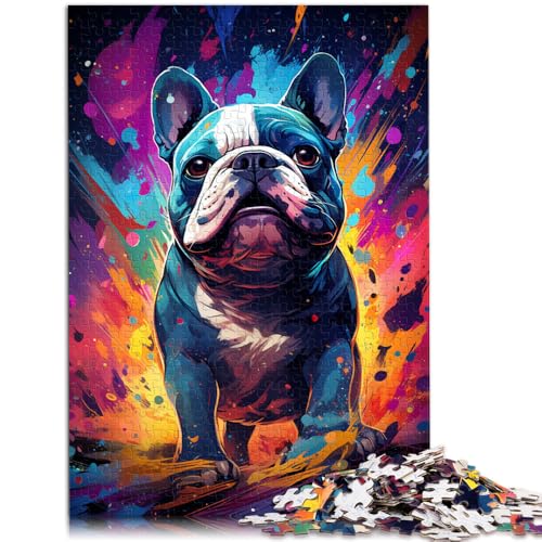 1000-teiliges Puzzle für Erwachsene Bulldogge Lernspiele Heimdekoration Puzzle Heimkunstdekor für Teenager ab 14 Jahren 26x38cm von BBVNFLIR