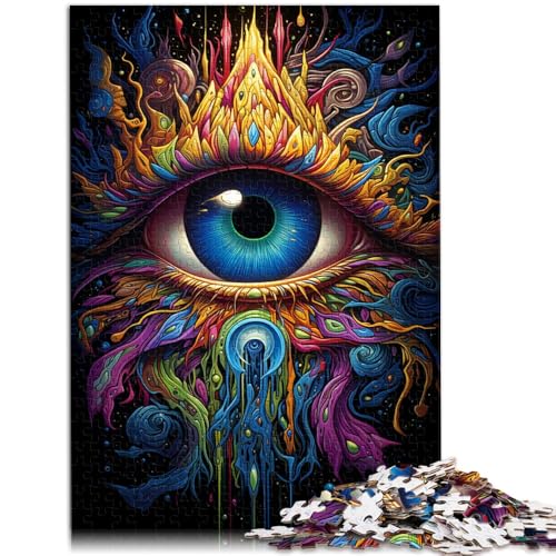 1000-teiliges Puzzle für Erwachsene Bunte Fantasieaugen Quizspiel ganze Familie 26x38cm von BBVNFLIR