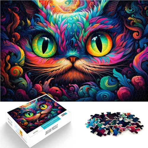 1000-teiliges Puzzle für Erwachsene Bunte Katzen Lernspiel Herausforderung Spielzeug Familienspiel Stressabbau schwierige Herausforderung 26x38cm 1000-teiliges Puzzle für Erwachsene Bunte Katzen Lernspiel Herausforderung Spielzeug Familienspiel Stressabbau schwierige Herausforderung 26x38cm von BBVNFLIR