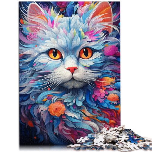 1000-teiliges Puzzle für Erwachsene Buntes süßes Kätzchen-Lernspielzeug Tolles Teenager ab 14 Jahren 26x38cm von BBVNFLIR