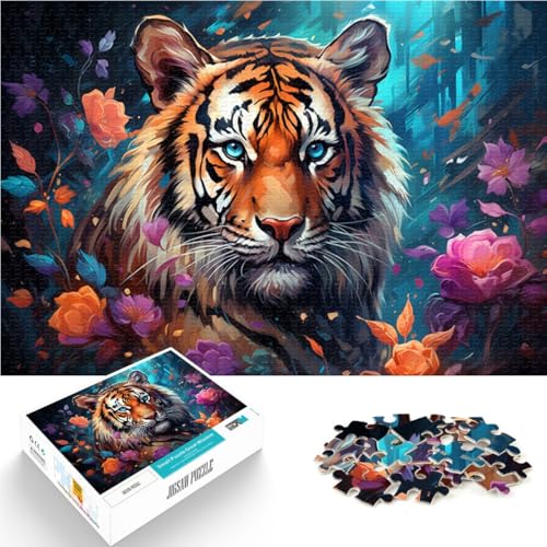 1000-teiliges Puzzle für Erwachsene Buntes süßes Tiger-Puzzle Lernspiele für Kinder ganze Familie 26x38cm 1000-teiliges Puzzle für Erwachsene Buntes süßes Tiger-Puzzle Lernspiele für Kinder ganze Familie 26x38cm von BBVNFLIR