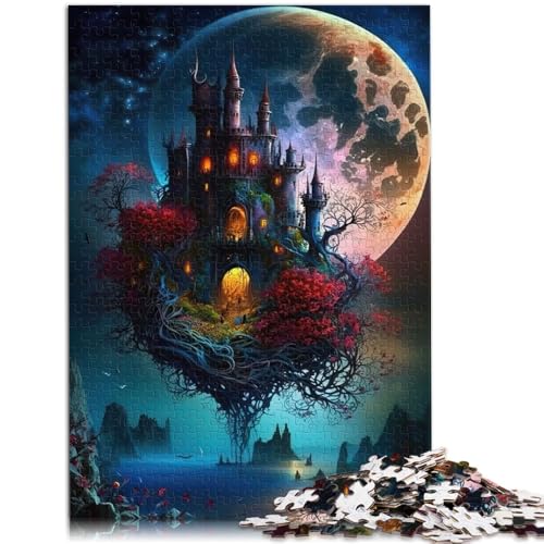 1000-teiliges Puzzle für Erwachsene Burg-Lernspielzeug mit passendem Poster und Quizblatt für Teenager ab 14 Jahren 26x38cm von BBVNFLIR