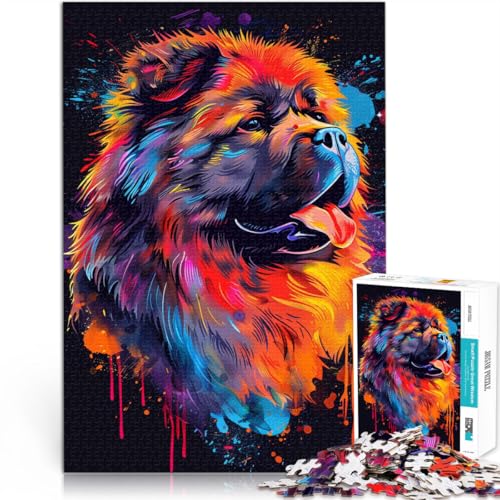 1000-teiliges Puzzle für Erwachsene Chow-Chow-Hundekunst lustige Spiele Lernspiel für Geburtstag Weihnachten für Teenager ab 14 Jahren 50x75cm 1000-teiliges Puzzle für Erwachsene Chow-Chow-Hundekunst lustige Spiele Lernspiel für Geburtstag Weihnachten für Teenager ab 14 Jahren 50x75cm von BBVNFLIR