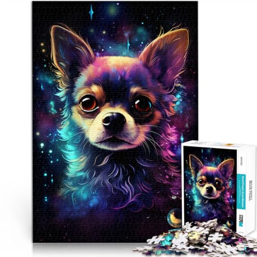 1000-teiliges Puzzle für Erwachsene Cosmic Chihuahua Spiele Spielzeug Geschenk Wanddekoration einzigartige Geburtstags 50x75cm von BBVNFLIR