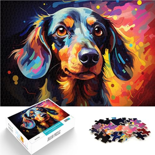 1000-teiliges Puzzle für Erwachsene Dackel-Denkspiel Herausforderung für die Intelligenz des Gehirns süchtig machendes Spielzeug für Teenager ab 14 Jahren 26x38cm von BBVNFLIR
