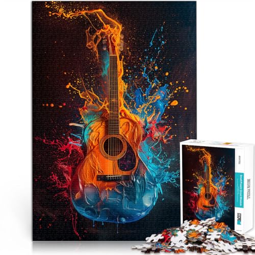 1000-teiliges Puzzle für Erwachsene Das Gitarren-Denkspiel-Puzzle ganze Familie Geeignet für Kinder und Jugendliche ab 14 Jahren 50x75cm von BBVNFLIR