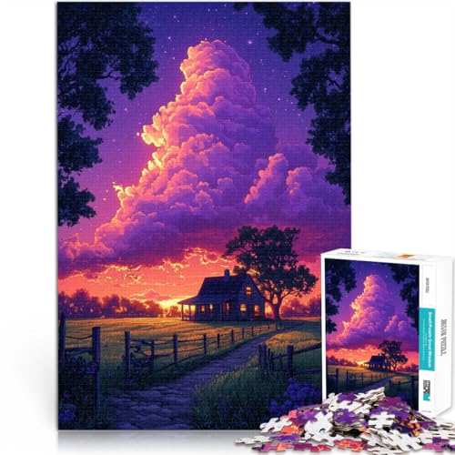 1000-teiliges Puzzle für Erwachsene Das Wolken-Puzzle-Spielspielzeug ganze Familie und für Teenager ab 14 Jahren 50x75cm von BBVNFLIR