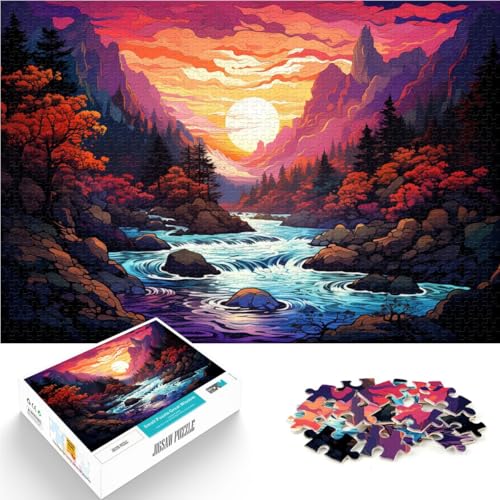 1000-teiliges Puzzle für Erwachsene Die Schönheit der Akachiho-Schlucht Lernpuzzle Familienspiel Geeignet für Kinder und Jugendliche ab 14 Jahren 26x38cm von BBVNFLIR